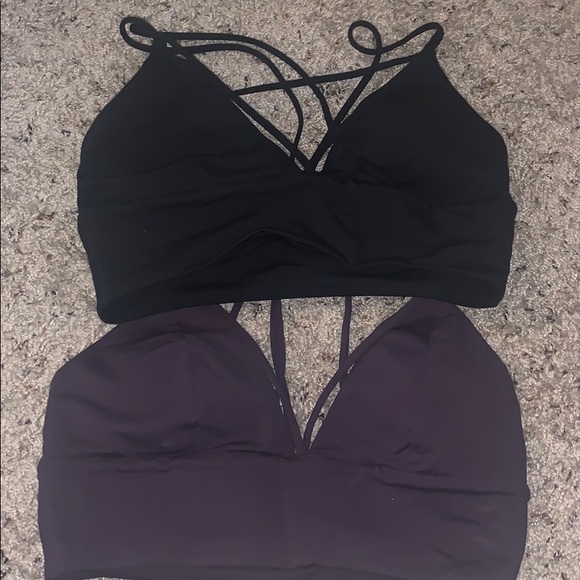 lululemon athletica Other - Lululemon bra of 2 eggplant and black